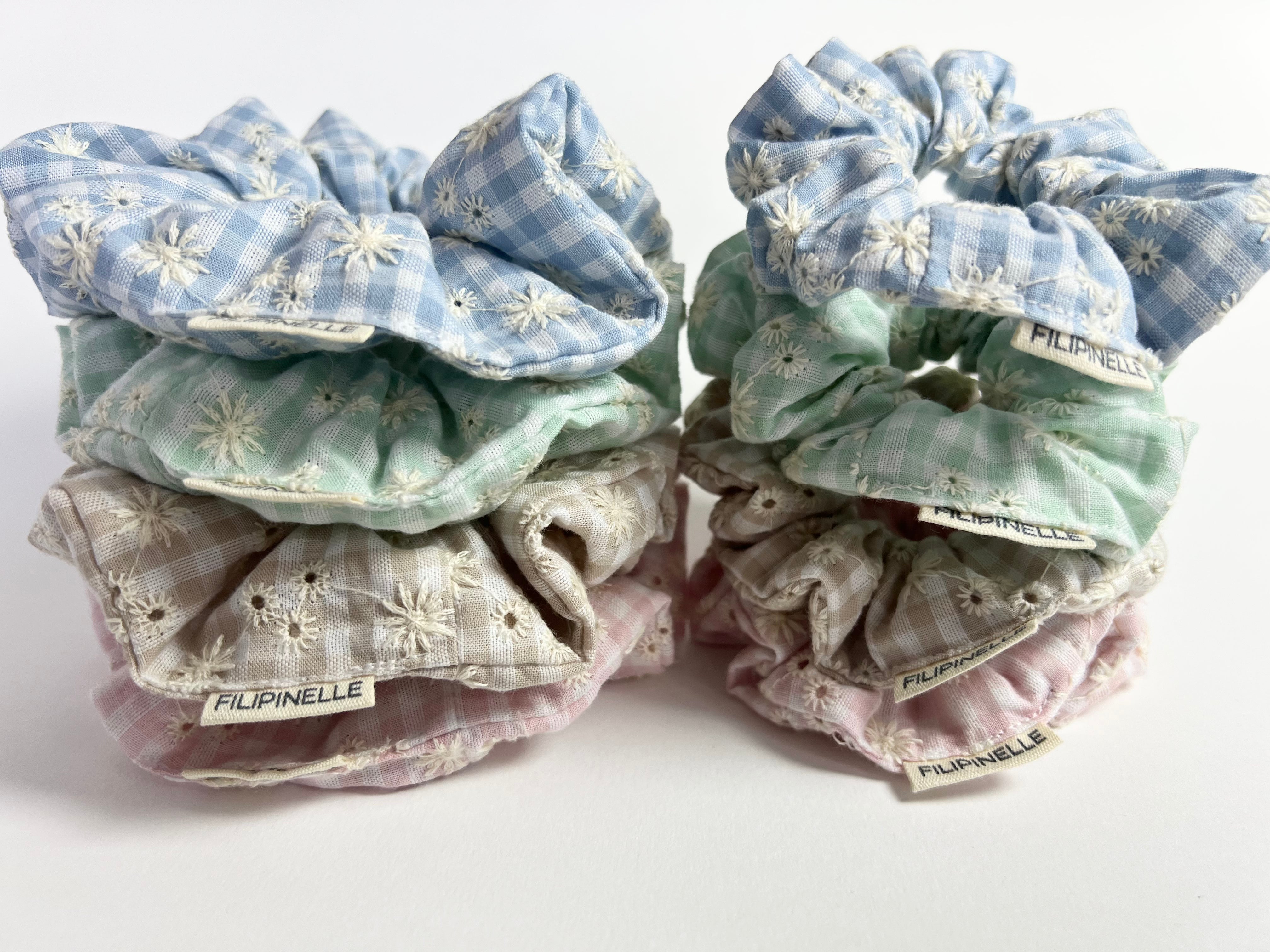 VICHY FLORAL Scrunchies - Mini
